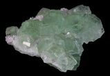 Sea Green Fluorite on Quartz - China #32494-1